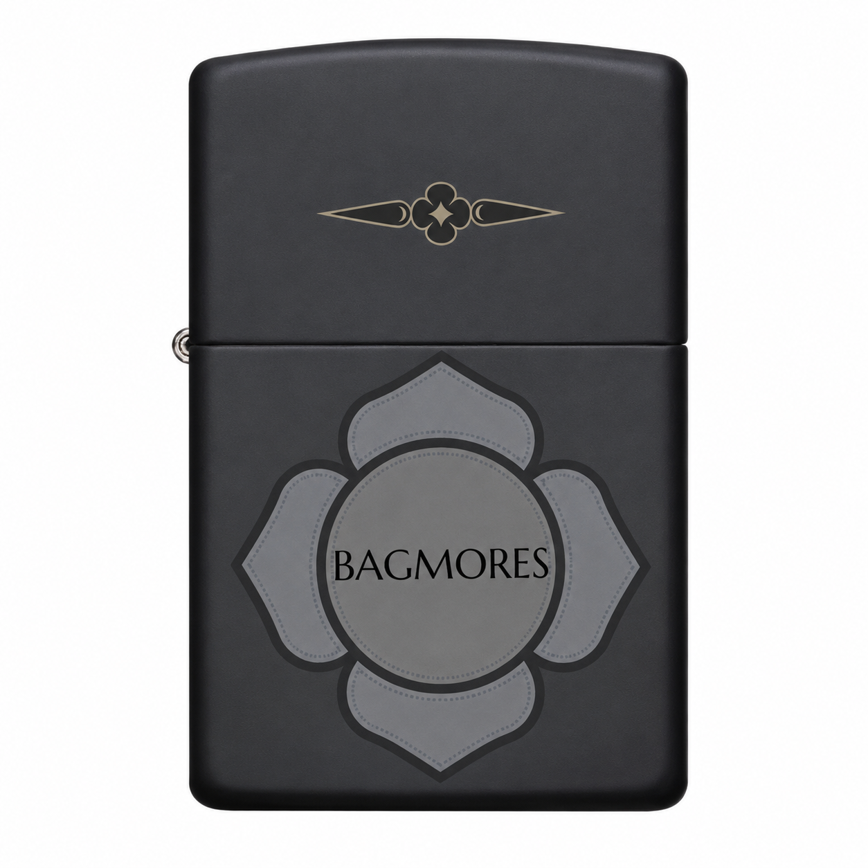 Bagmores flower logo metal lighter