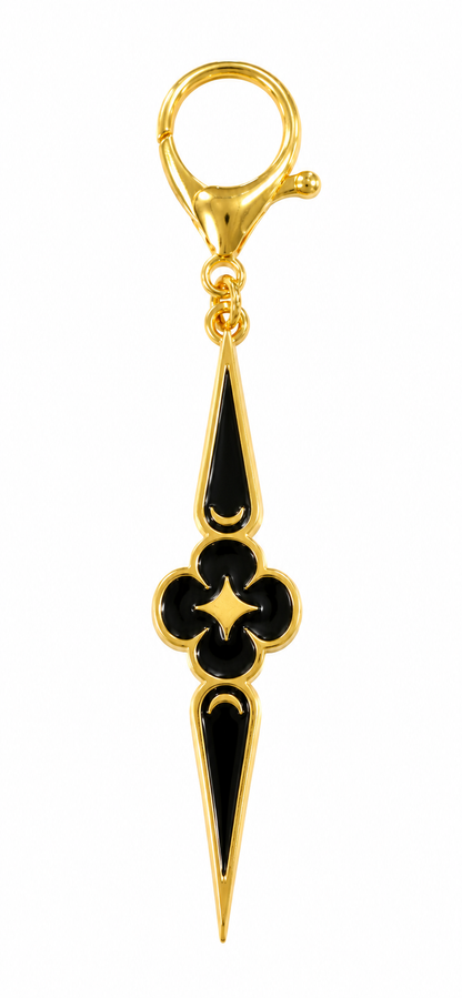 Bagmores symbol Black and Gold key chain
